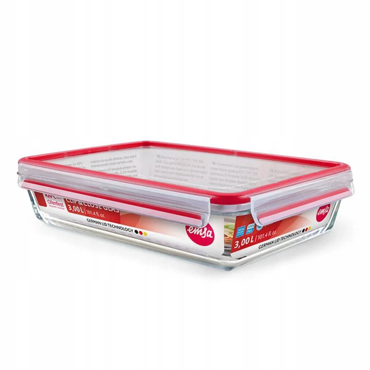 Clip & Close Glas Vershouddoos - 3,0 l de Emsa en Transparent – photo produit