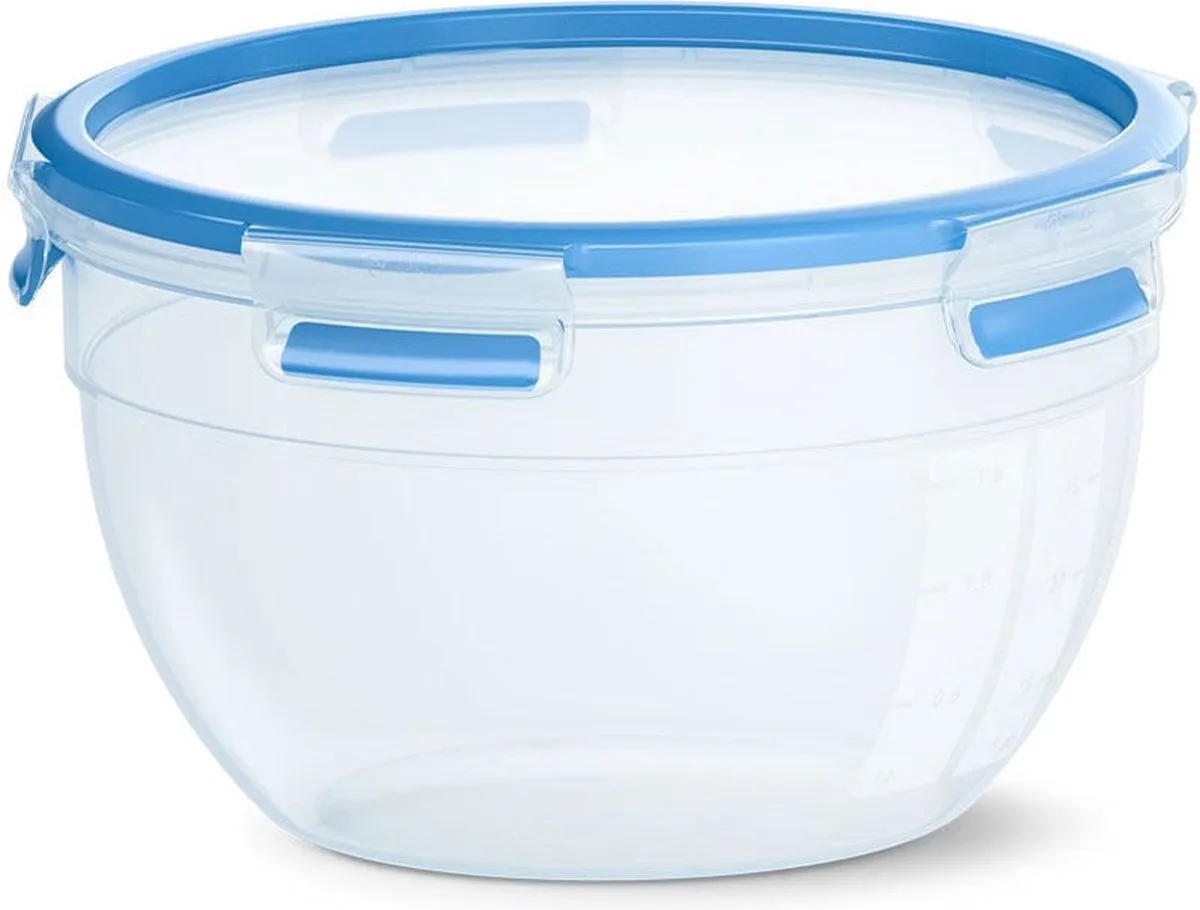 CLIP & CLOSE N1011400 Voorraaddoos Rond Container 2,6 l Transparant 1 stuk(s) van Emsa in Blauw – productfoto