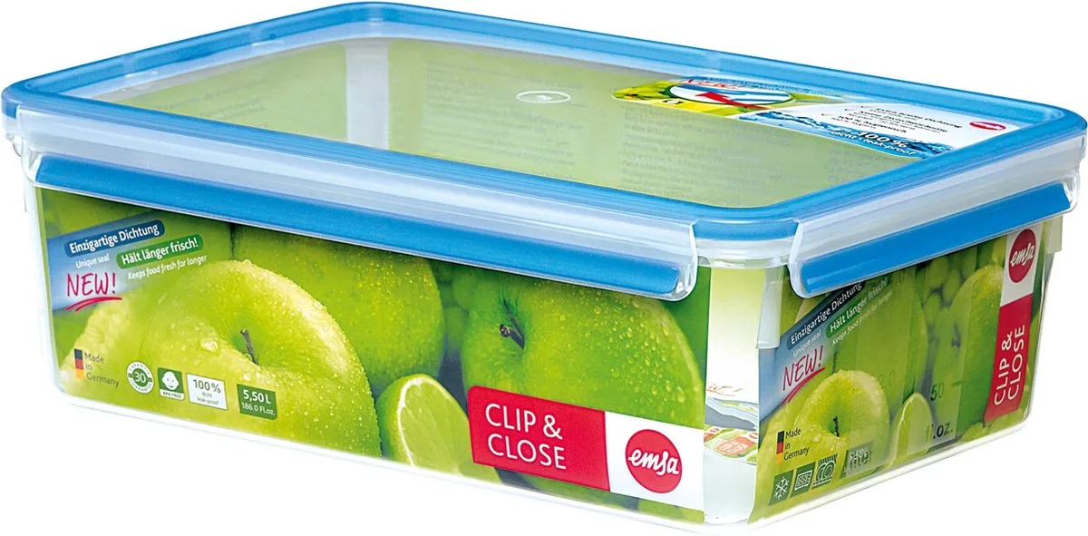 Clip&close 5.5l Madbeholder fra Emsa i Gennemsigtig – produktbillede