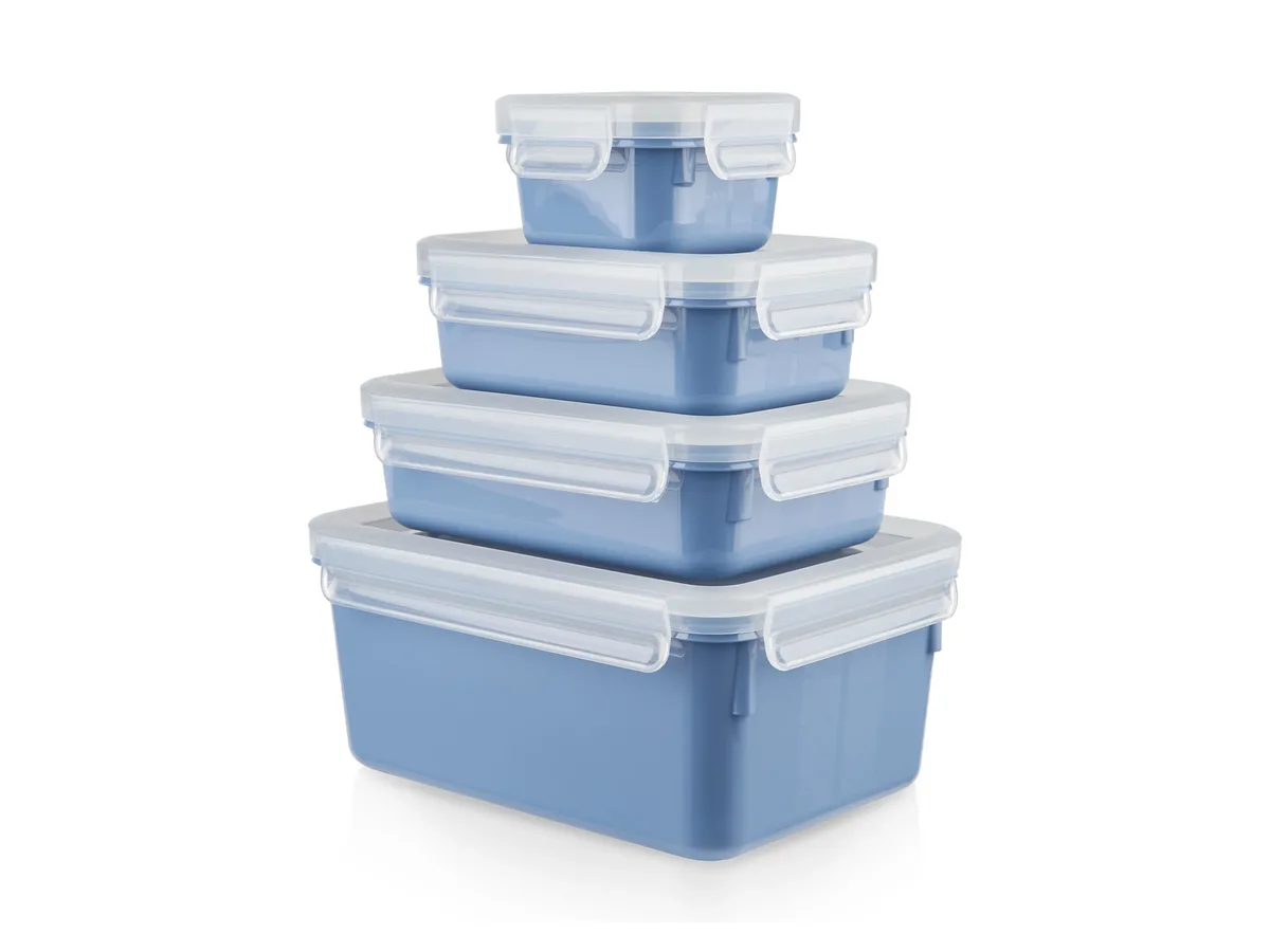 Frischhaltedosen-Set Clip & Close Color Edition, 4er-Set (aqua-blau) de Emsa en Bleu – photo produit