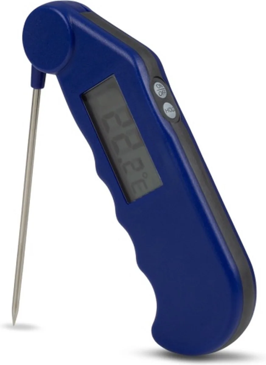 Catering Thermometer 'Gourmet' - Zakformaat - Inklapbare Insteekvoeler - IP65 Spatwaterdicht fra ETI i Blå – produktbillede