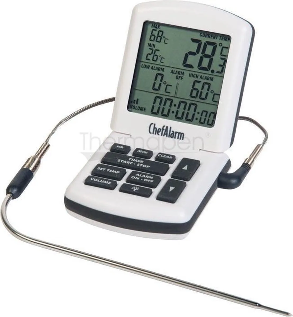 ETI/Thermoworks - ChefAlarm - Oventhermometer met Luid Alarm von ETI in Weiß – Produktfoto