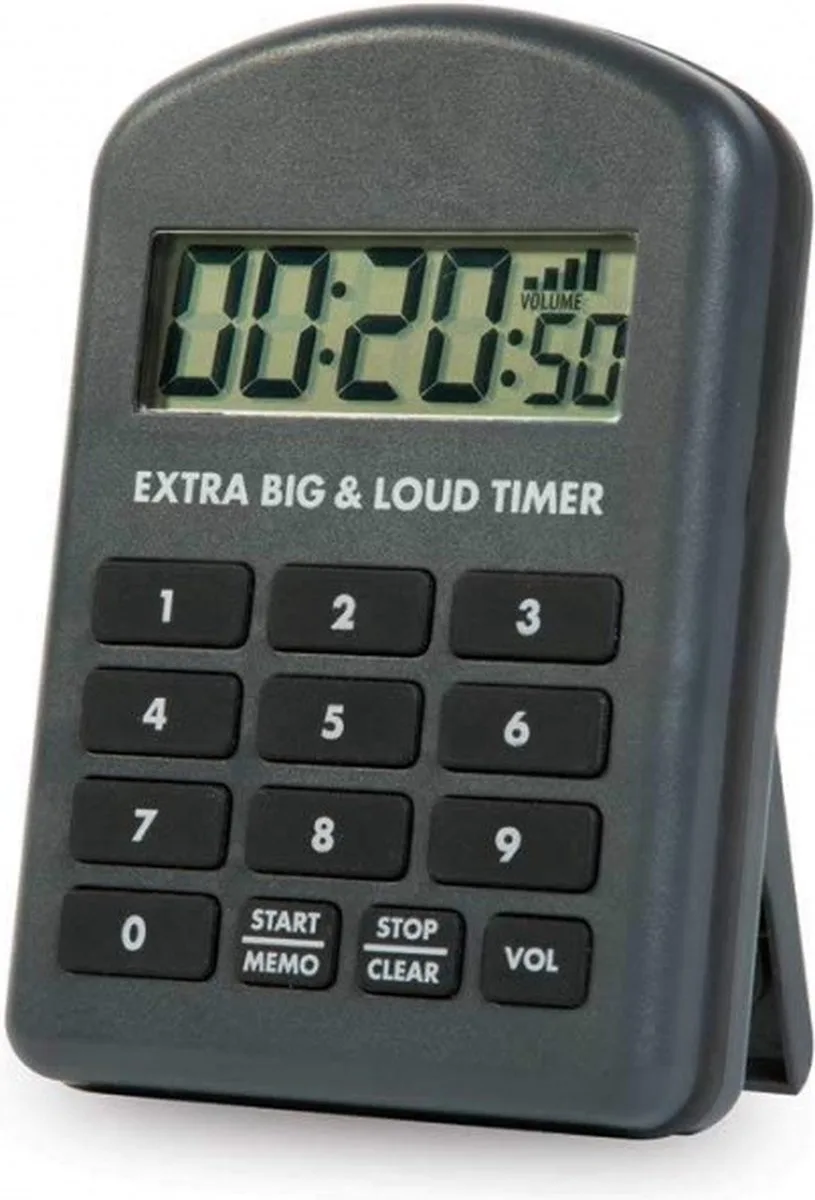 ETI/Thermoworks - Grote Kookwekker – Luid Alarm & Grote Toetsen - Ideal voor de Horeca - Digitaal & Magnetisch van ETI in Grijs – productfoto