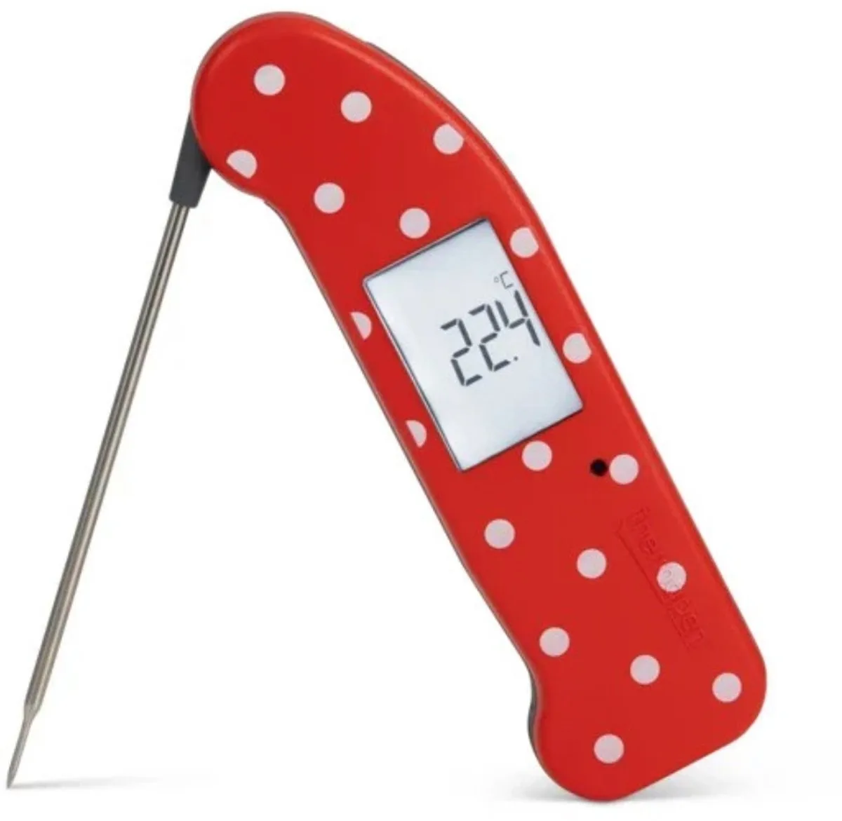 ONE - Limited Edition - Digitale Keukenthermometer fra ETI i Polka Dot Rood – produktbillede