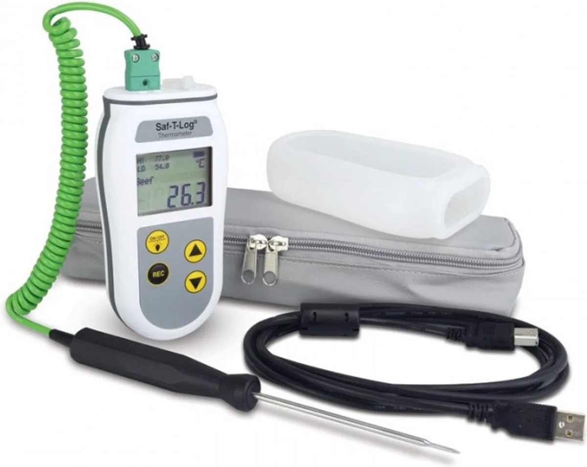 Saf-T-Log - Registrerende Digitale Thermometer Kit de ETI en Gris – photo produit