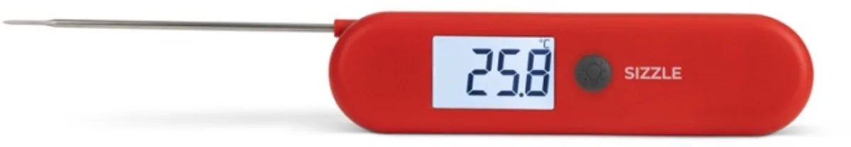 Thermoworks - 'Sizzle' Razendsnelle Vleesthermometer van ETI in Rood – productfoto