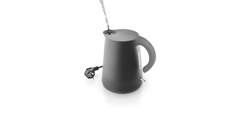 Rise Waterkoker 1,2 liter - Roestvast Staal - Kunststof by Eva Solo in Black – product photo