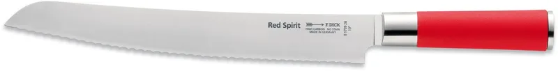 Broodmes Red Spirit | 26 cm Roestvrij staal Made in Germany by F. Dick in Red – product photo