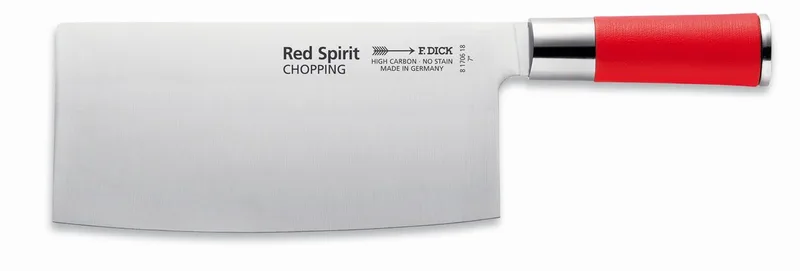 Chinese Chopper Red Spirit | 18 cm Professioneel China mes roestvrij staal | Premium hakmes by F. Dick in Red – product photo