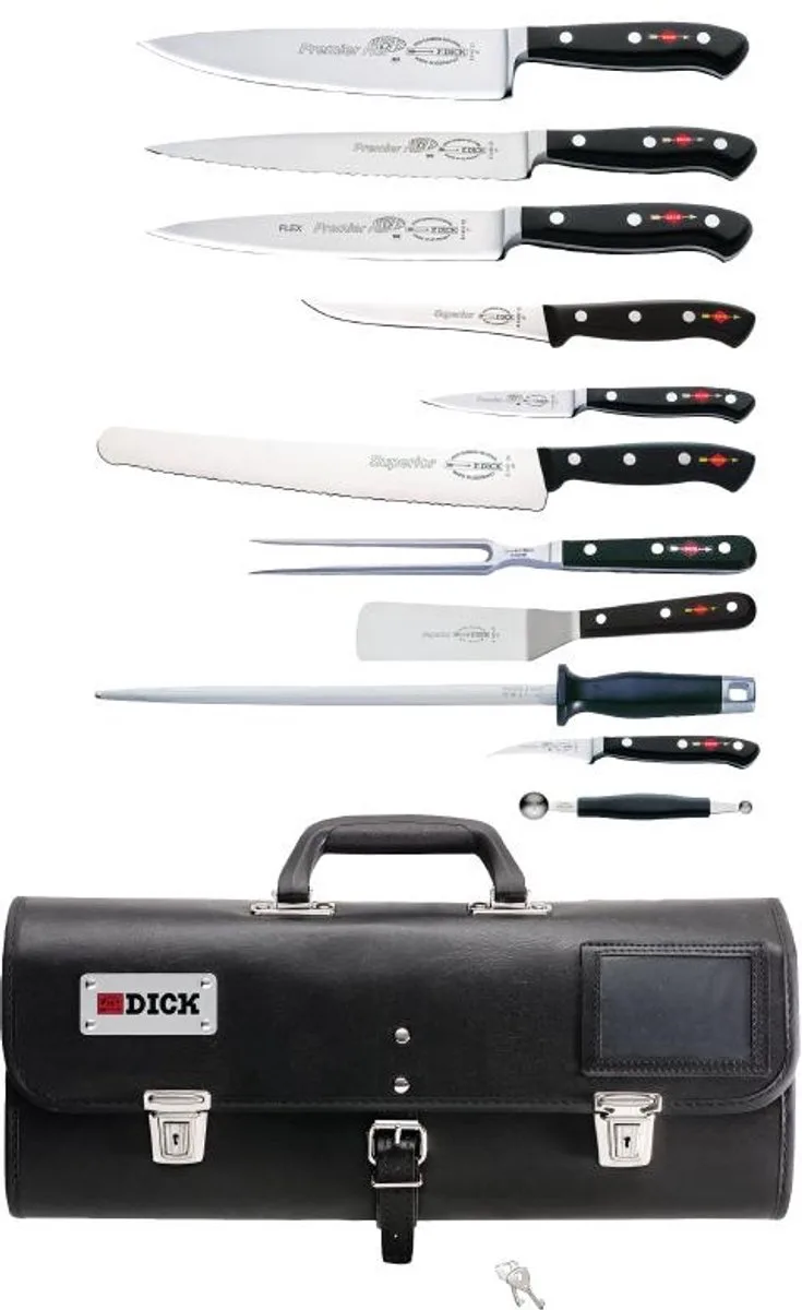 Dick 11-delige messenset met foedraal de F. Dick en Rouge – photo produit