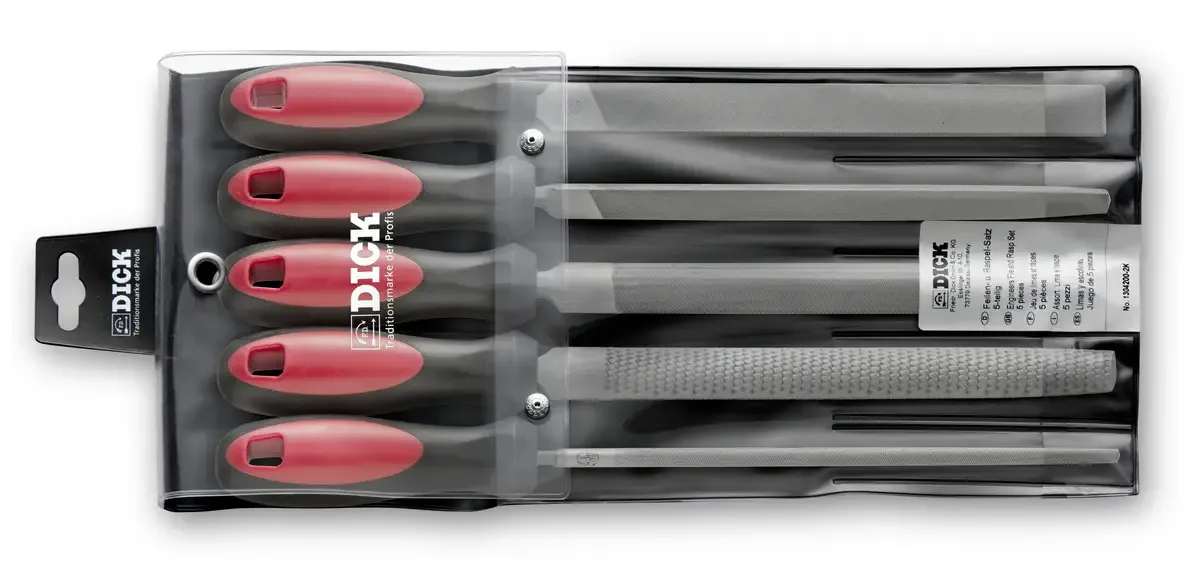 Dick 1304200-2K Vijlen/rasp-set, kap 2 met 2K-handgreep, 5-delig Lengte 200 mm 1 set(s) de F. Dick – photo produit