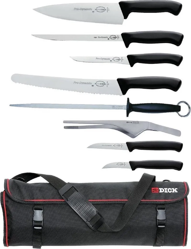 Dick 8-delige starter messenset - Roestvrijstaal by F. Dick in Red – product photo