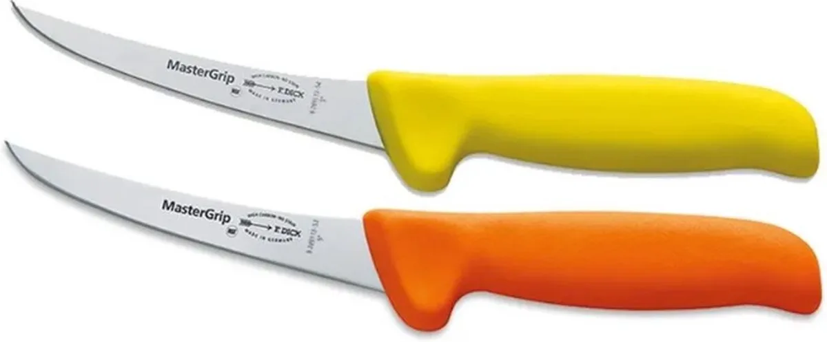 MasterGrip Uitbeenmes Semi Flex 13 cm Oranje fra F. Dick i Gul – produktbillede