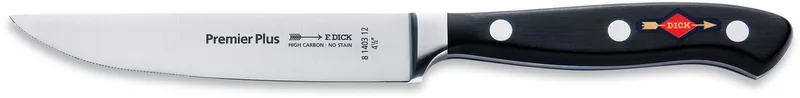 steakmes Premier Plus-serie | 12 cm professioneel mes van roestvrij staal | rechte snede von F. Dick in Schwarz – Produktfoto