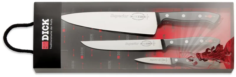 Superieure 3-delige messenset by F. Dick in Black – product photo