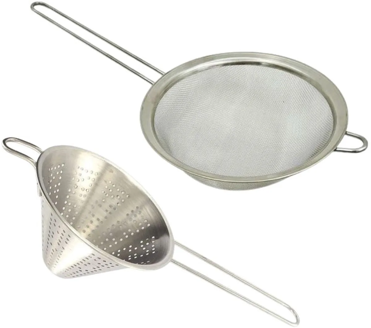 Duo Zeef zeef 19 cm en Kegelzeef 30 cm Fackelmann Basic de Fackelmann en Roestvrij staal – photo produit