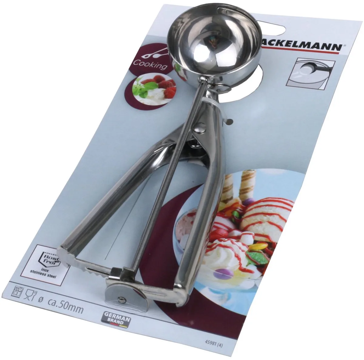 IJsschep, Aardappel- en Rijstlepel RVS de Fackelmann en Argent – photo produit