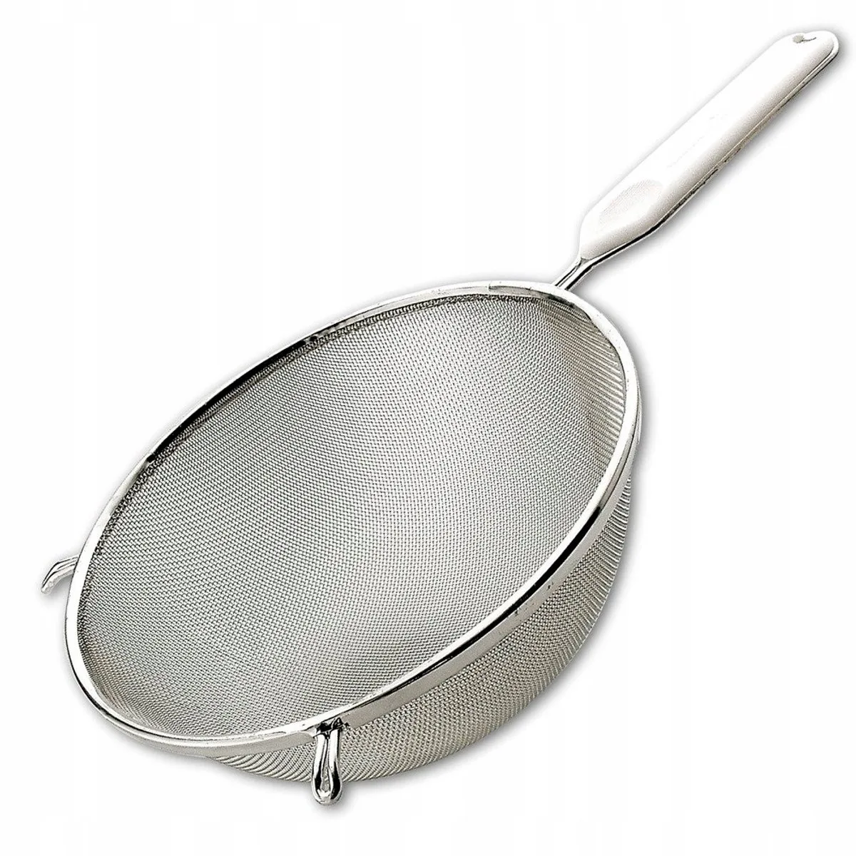 Keukenzeef Fijn 18cm - Roestvrij Staal & Kunststof van Fackelmann in Zilver, Wit – productfoto