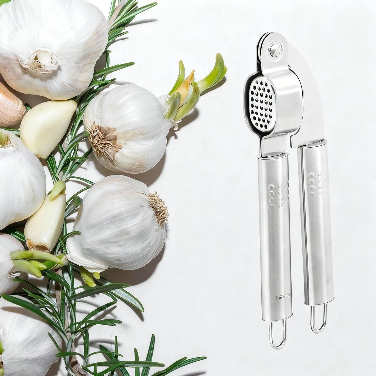 Knoflookpers RVS Fackelmann Ovaal de Fackelmann en Gris – photo produit