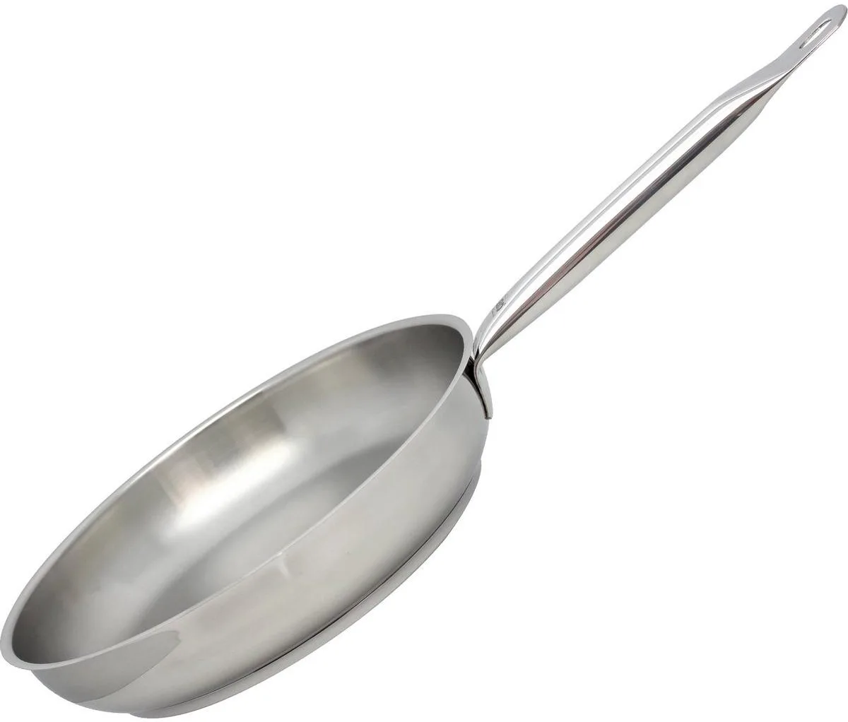 Koekenpan 24 cm van 18/10 roestvrij staal zonder coating van 1,7 liter Elo Profi Therm från Fackelmann i Grå – produktbild