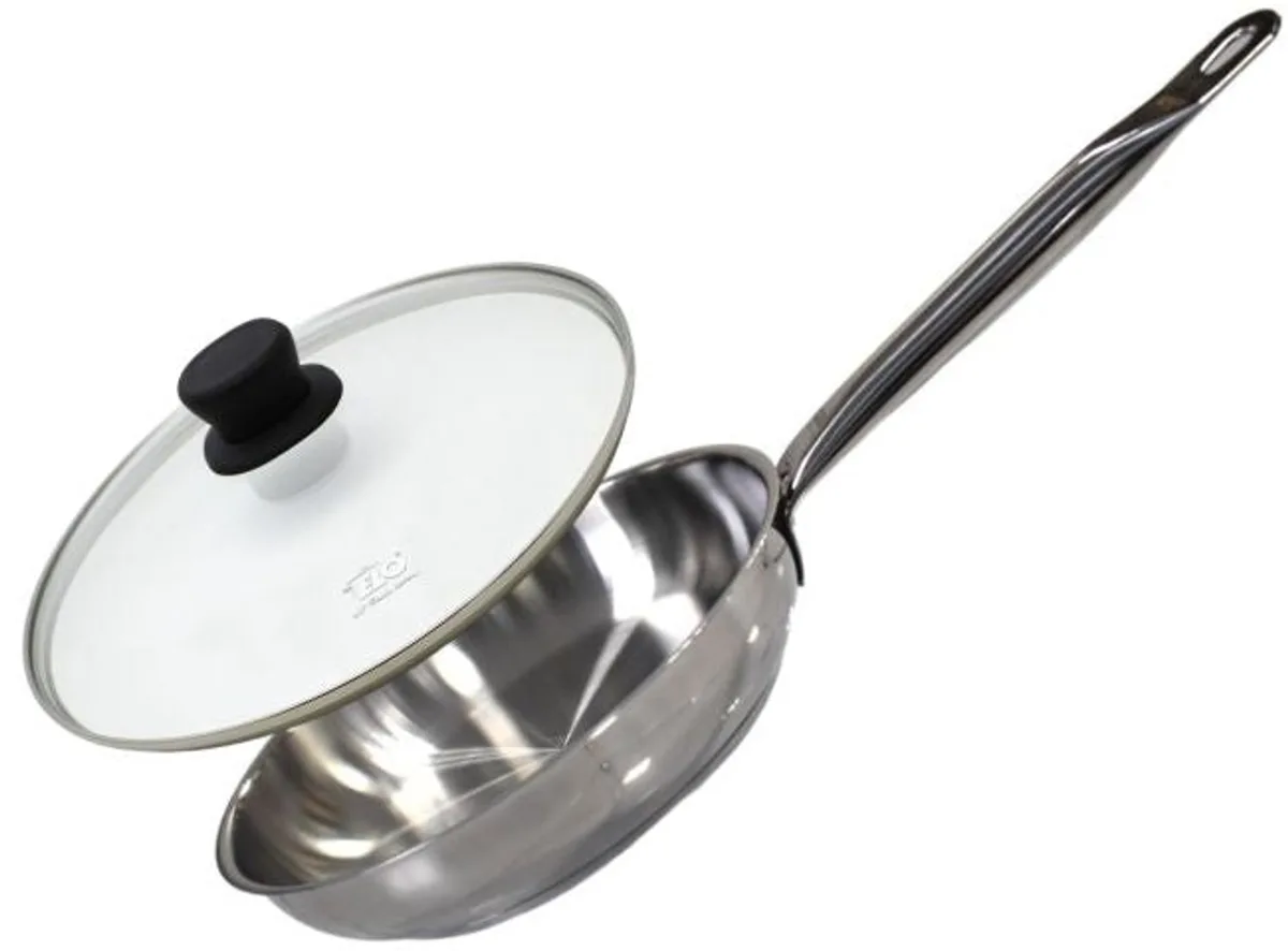 Koekenpan 28 cm van 18/10 met deksel Elo Profi Therm van Fackelmann in Roestvrij staal – productfoto