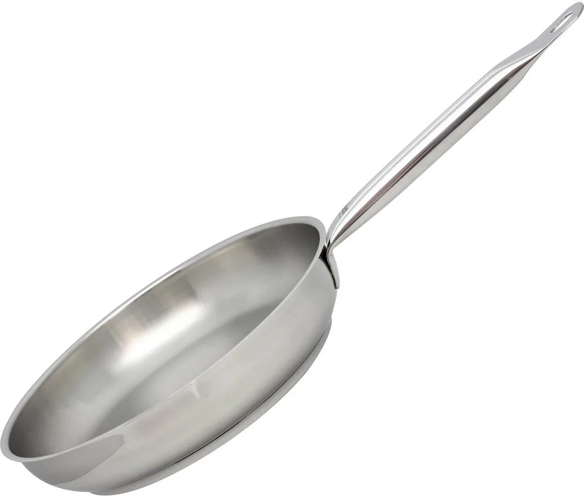 Koekenpan 28 cm van 18/10 zonder coating van 2,6 liter Elo Profi Therm van Fackelmann in Roestvrij staal – productfoto