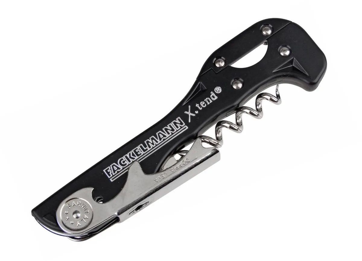 Kurkentrekker flesopener 13 cm Fackelmann Bar Concept van Fackelmann in Zwart, Rood – productfoto