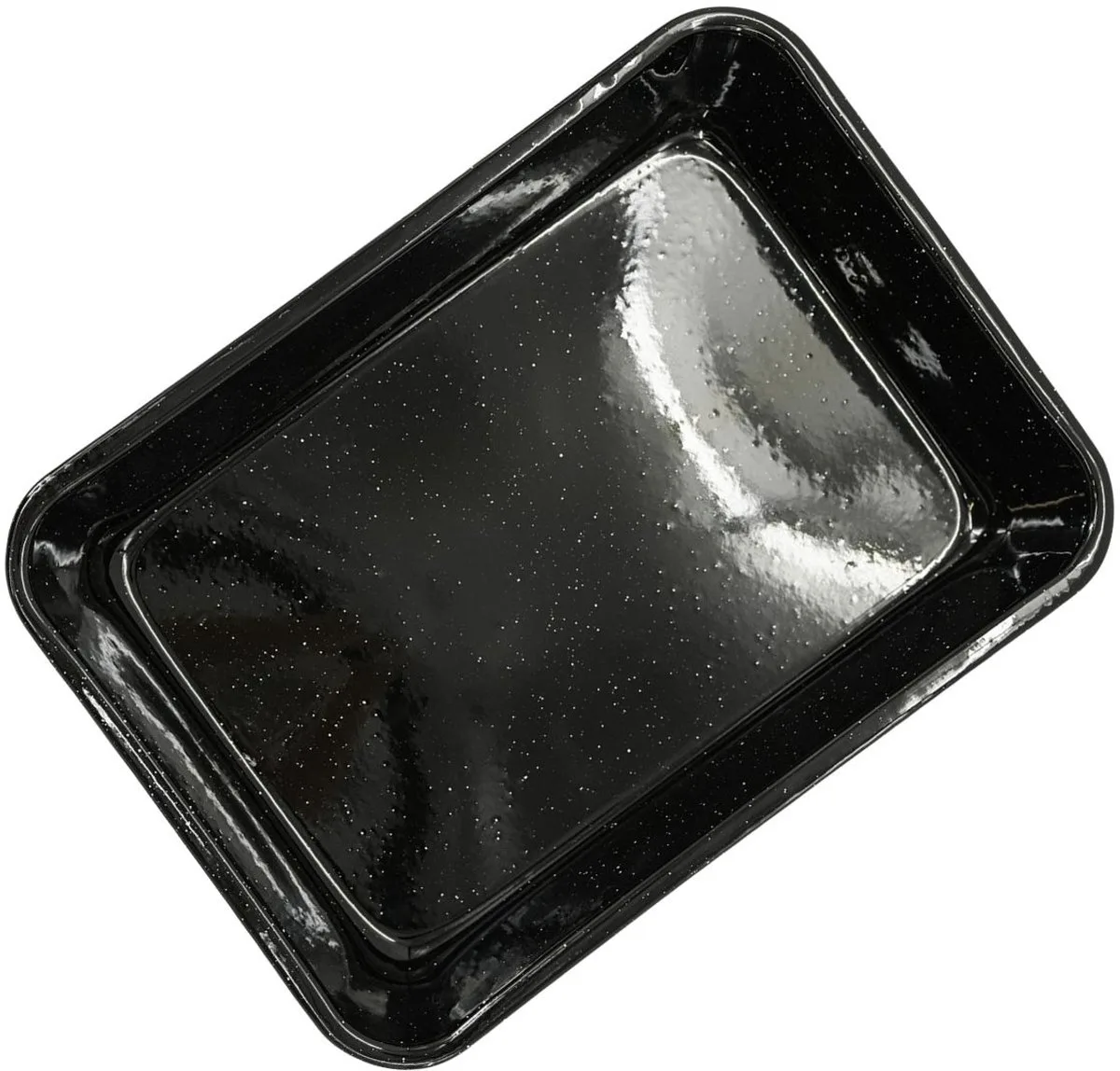 Ovenschaal geëmailleerd 40,5 cm x 28,5 cm Fackelmann van Fackelmann in Zwart, Wit – productfoto