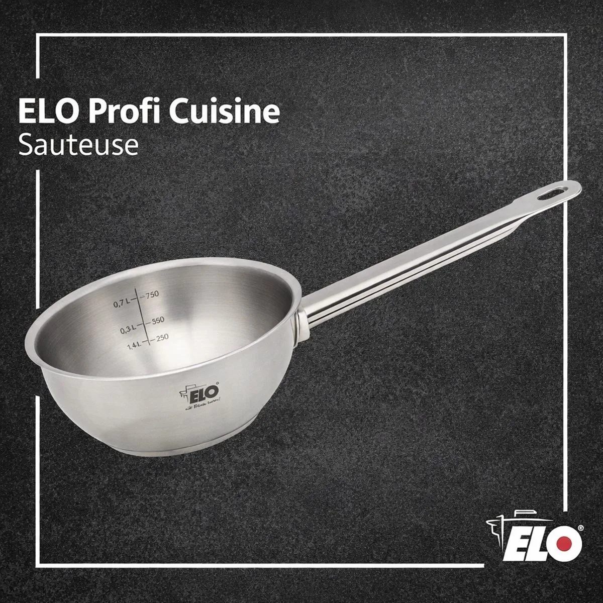 Sauteerpan 20 cm van 18/8 Elo Profi Cuisine by Fackelmann in Roestvrij staal – product photo