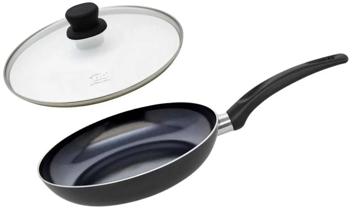 Set Koekenpan 20 cm met keramische coating zonder PFAS en deksel Elo Prima Cucina fra Fackelmann i Gennemsigtig, Sort – produktbillede