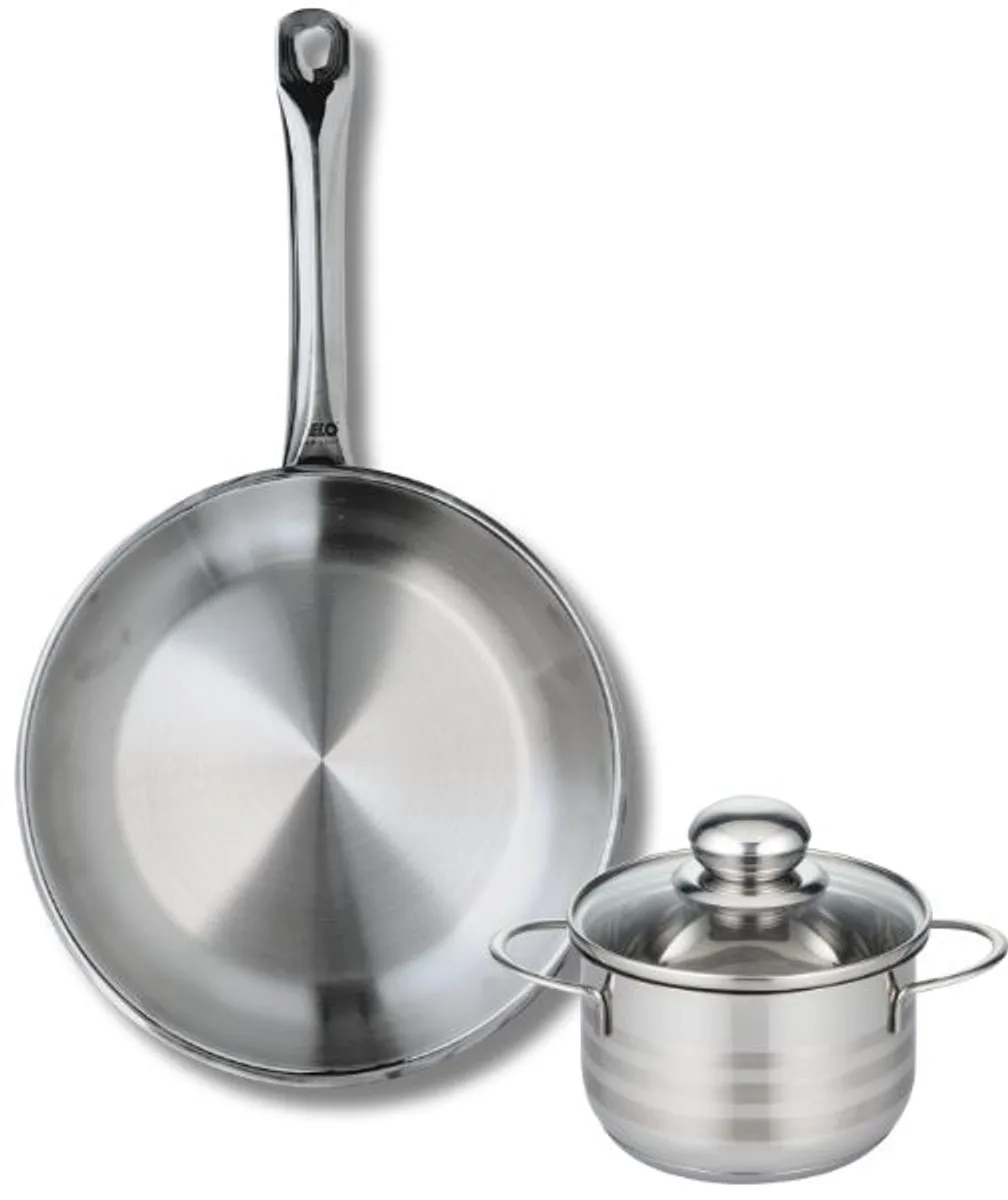 Set van 1 Koekenpan 24 cm en 1 braadpan 12 cm Elo Profi Brillant fra Fackelmann i Grå – produktbillede