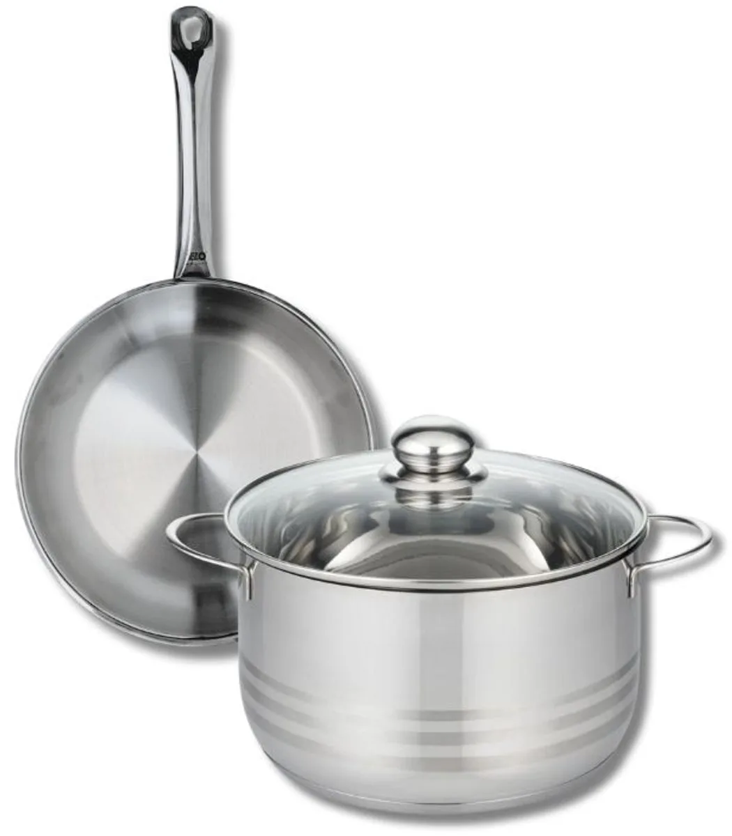 Set van 1 Koekenpan 24 cm en 1 braadpan 24 cm Elo Profi Brillant de Fackelmann en Gris – photo produit