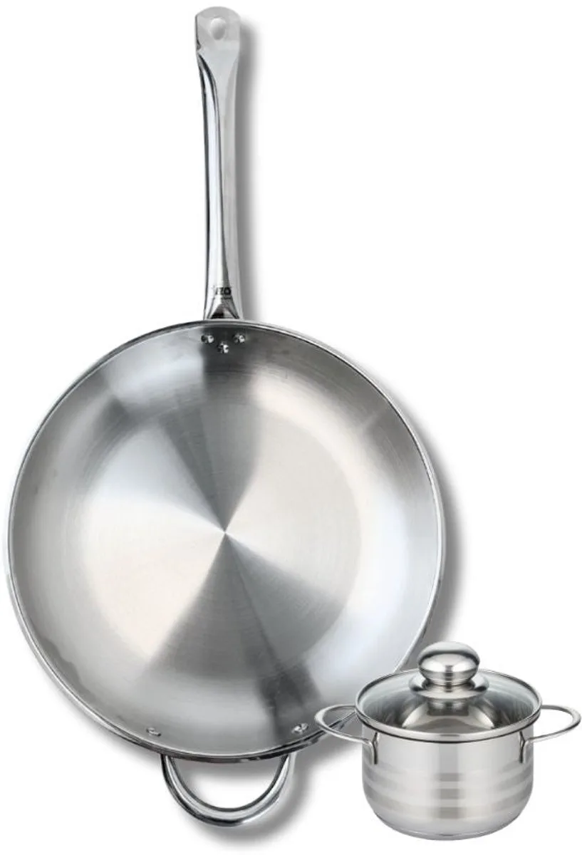 Set van 1 Koekenpan 32 cm en 1 braadpan 12 cm Elo Profi Brillant från Fackelmann i Grå – produktbild