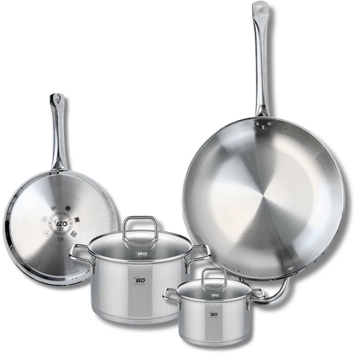 Set van 2 Bakpannen 24 en 32 cm en 2 Kookpotten 14 en 20 cm Elo Profi Citrin by Fackelmann in Grey – product photo