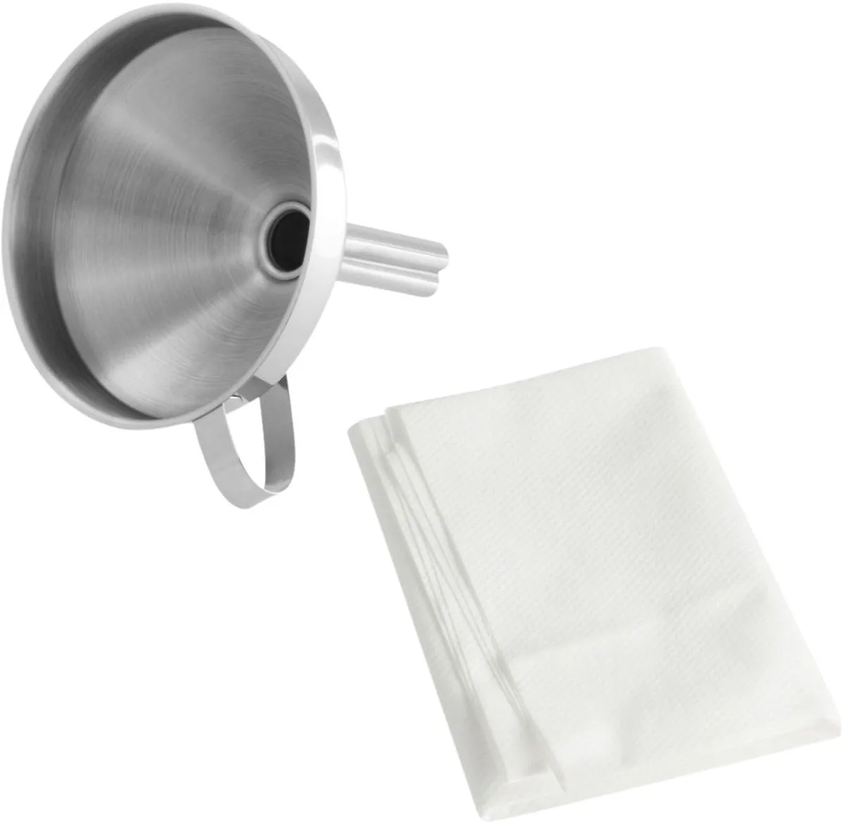 Set van 2 confituurlepels met trechter en filterdoek Dr Oetker de Fackelmann en Gris, Blanc – photo produit