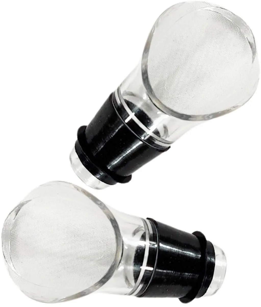 Set van 2 druppelvrije schenktuiten voor Fackelmann Bar Concept flessen de Fackelmann en Transparent, Noir – photo produit