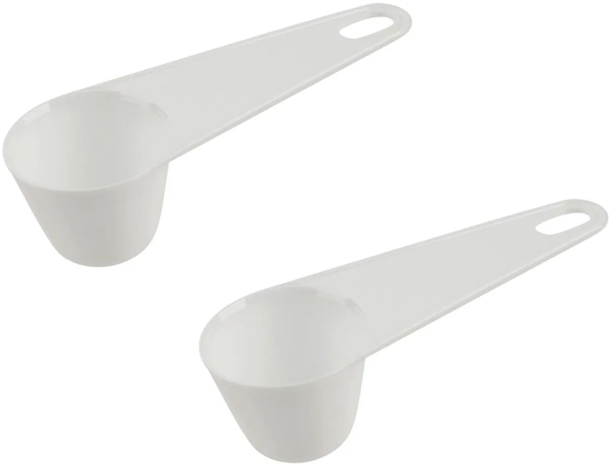 Set van 2 plastic theelepels Fackelmann van Fackelmann in Wit – productfoto