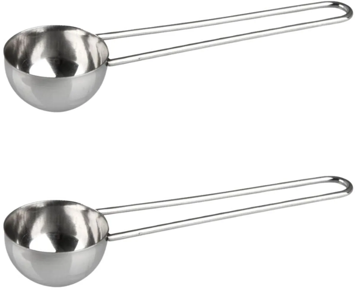 Set van 2 RVS koffielepels ca. 8gr Fackelmann Ontbijt by Fackelmann in Roestvrij staal – product photo