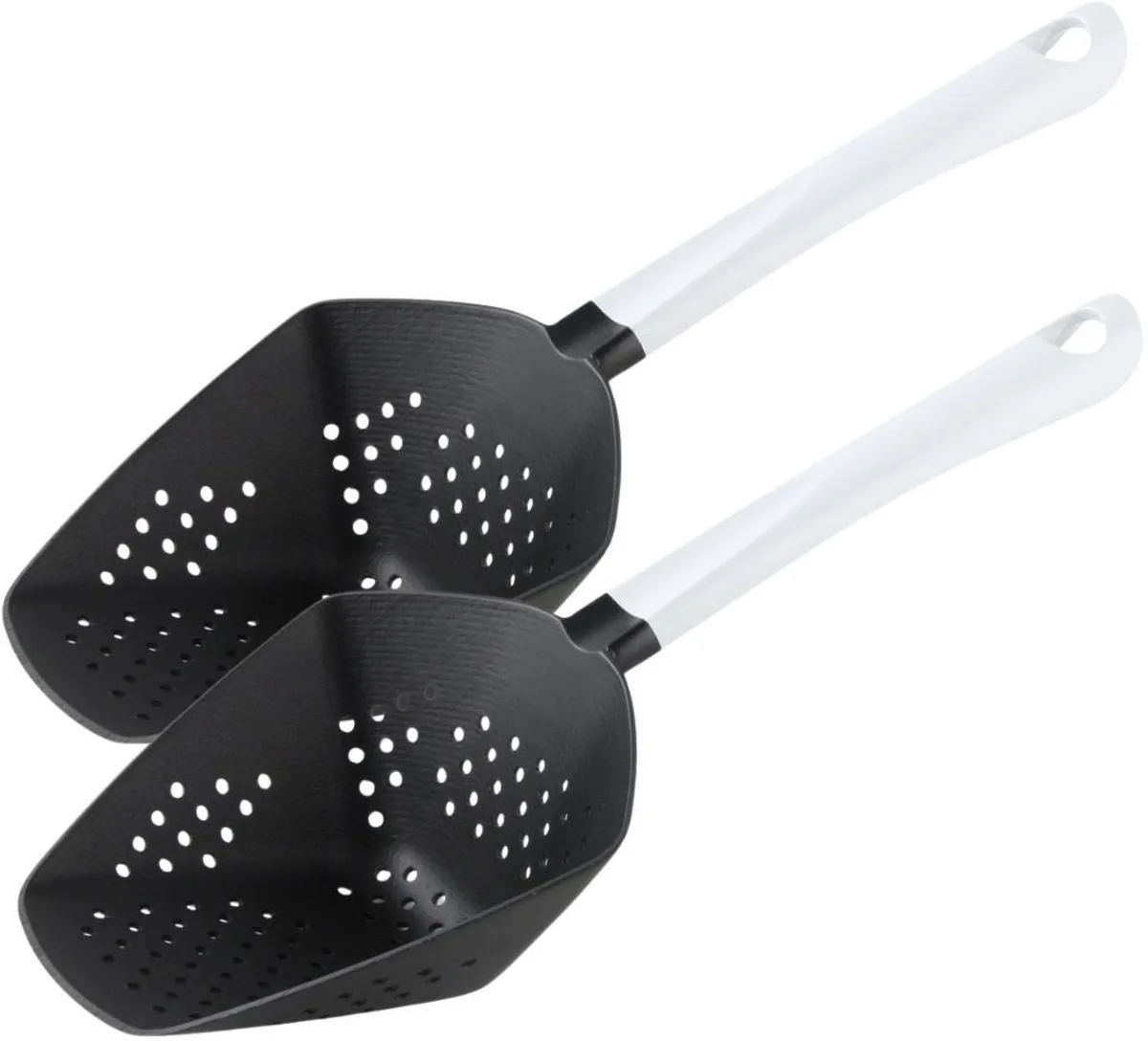 Set van 2 schuimspaan vergieten Fackelmann Arcadalina 31 cm van Fackelmann in Wit, Zwart – productfoto