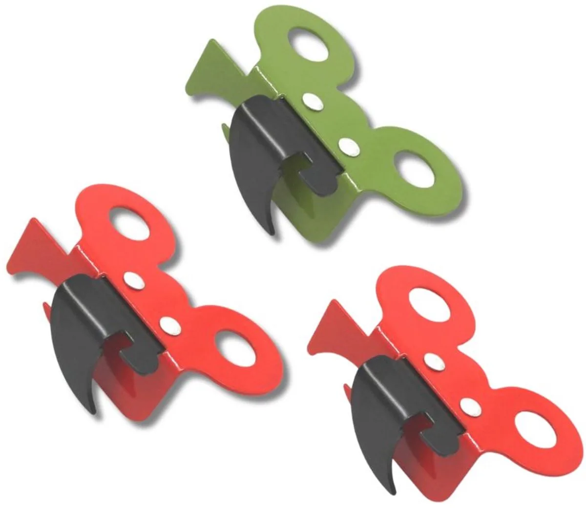 Set van 3 handmatige blikopeners vlinder Fackelmann by Fackelmann in Red, Green – product photo