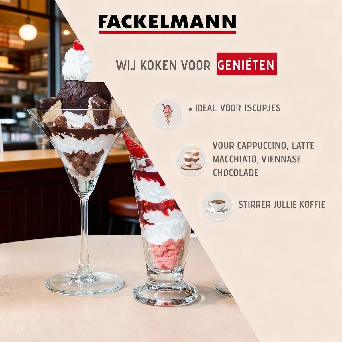 Set van 3 lange theelepels 20 cm Fackelmann Ontbijt van Fackelmann in Grijs – productfoto