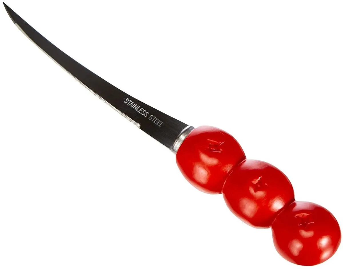 Set van 4 tomatenmessen met gekarteld lemmet 11 cm Fackelmann van Fackelmann in Rood – productfoto