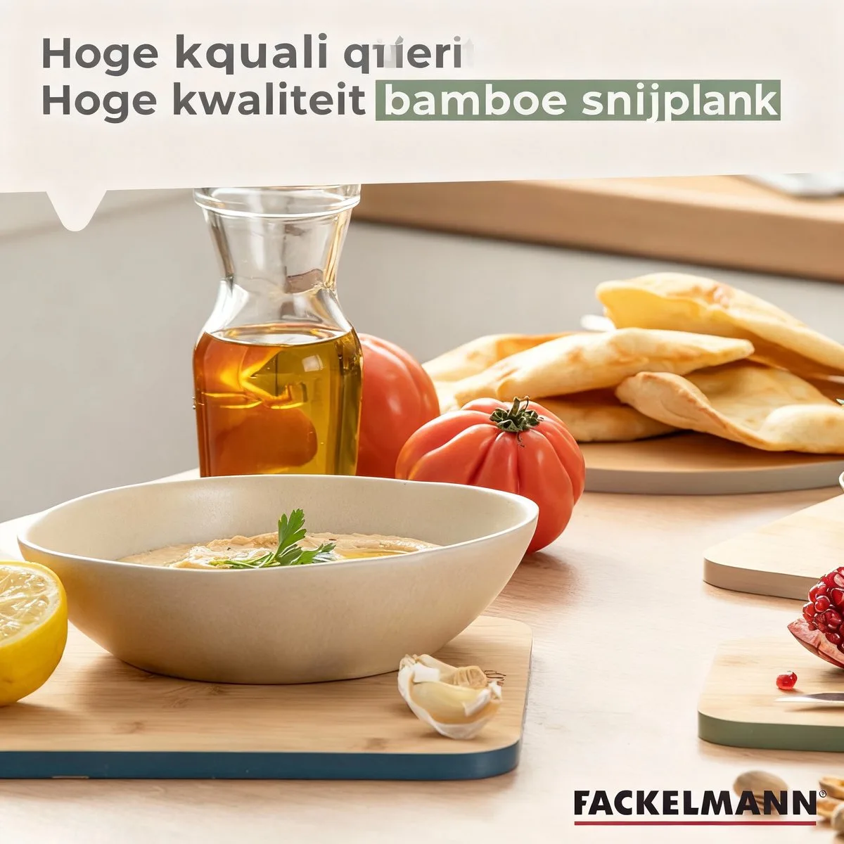 Snijplank van bamboe 30 x 23 cm Fackelmann Balance van Fackelmann in Blauw, Bruin – productfoto