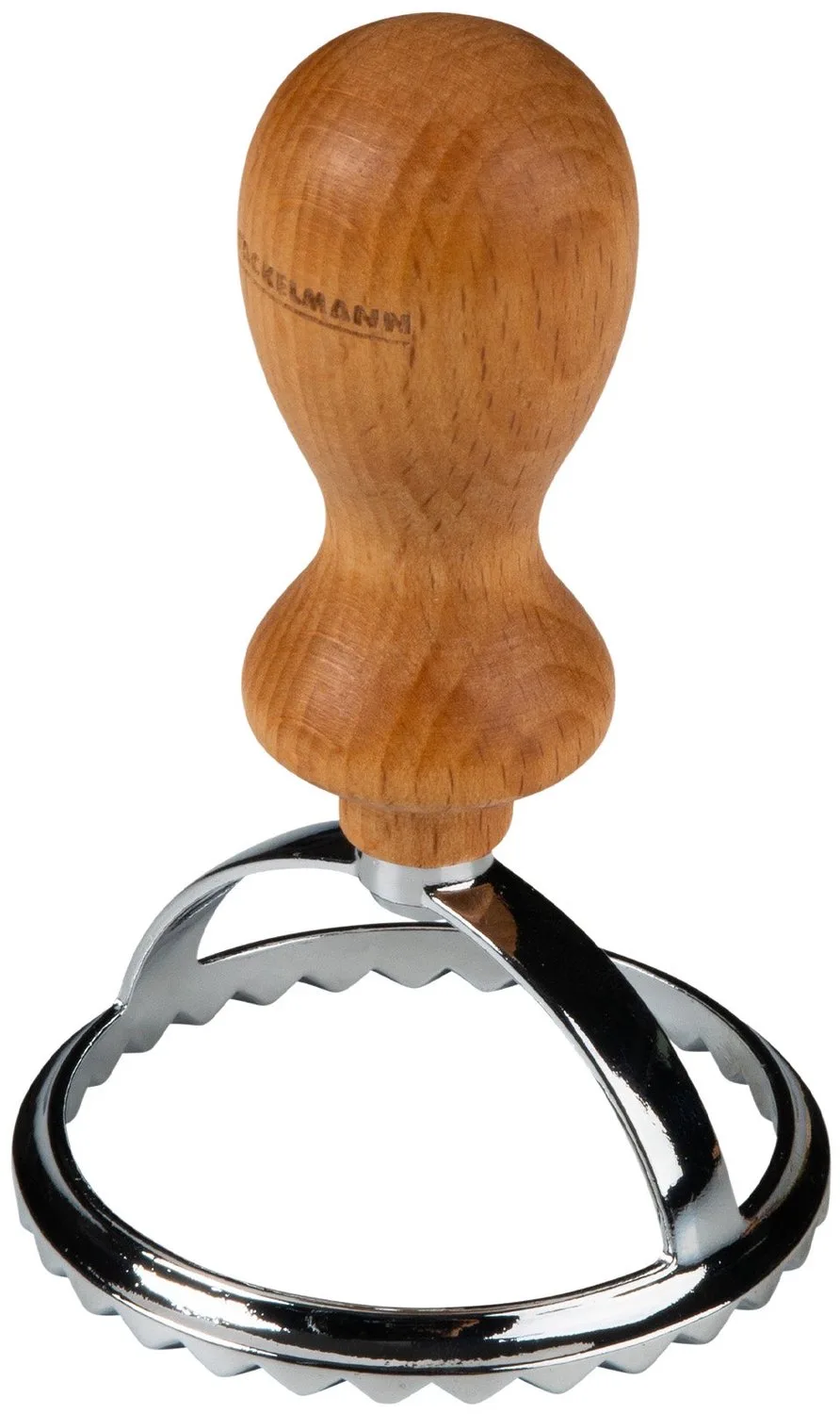 Uitsteekvorm ravioli rond en gegolfd 6,5 cm Fackelmann Pizza & Pasta van Fackelmann in Bruin hout – productfoto