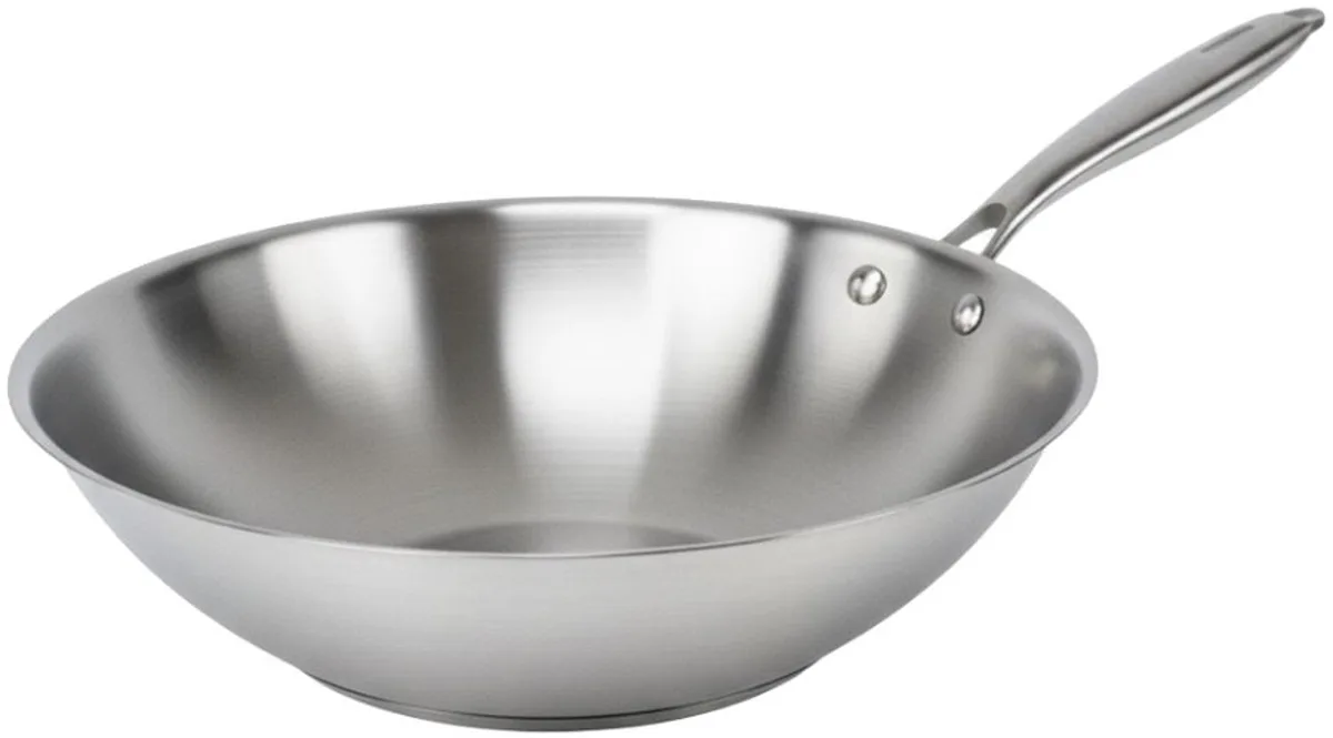 Wok 28 cm van 18/10 roestvrij staal Triply Fackelmann Vita3 van Fackelmann in Grijs – productfoto