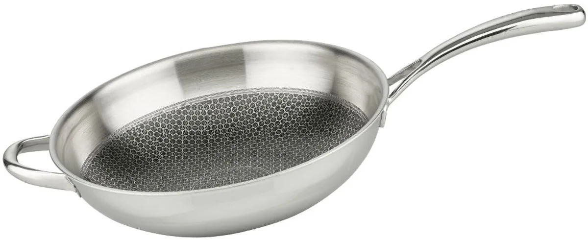 Wokpan 30 cm van 18/10 Elo Relief Evolution de Fackelmann en Roestvrij staal – photo produit
