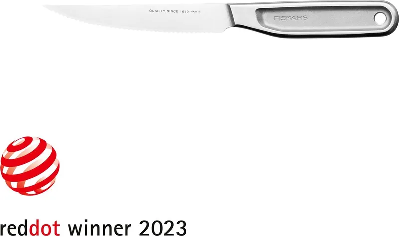 All Steel Tomatenmes 12 cm von Fiskars in Silber – Produktfoto