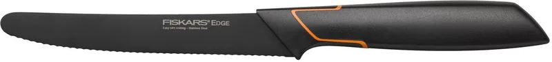 Edge Tomatenmes - Tomatensnijder - met Gekarteld Lemmet - 13 cm by Fiskars in Black – product photo