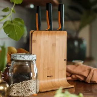 FF Knife block bamboo 3 knives - Messenblok by Fiskars in Donker bamboe – product photo 5 of 5