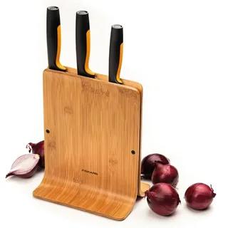 FF Knife block bamboo 3 knives - Messenblok by Fiskars in Donker bamboe – product photo 4 of 5